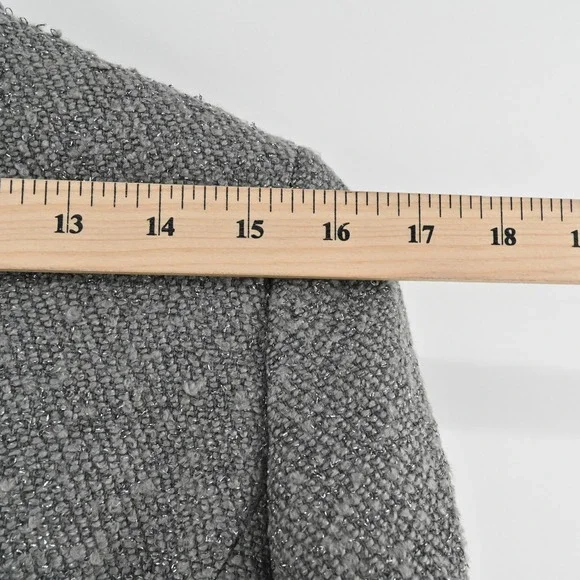 Vtg Kasper Womens Tweed Blazer Size 6‎ Gray Wool Metallic Career Business Jacket - Picture 5 of 13